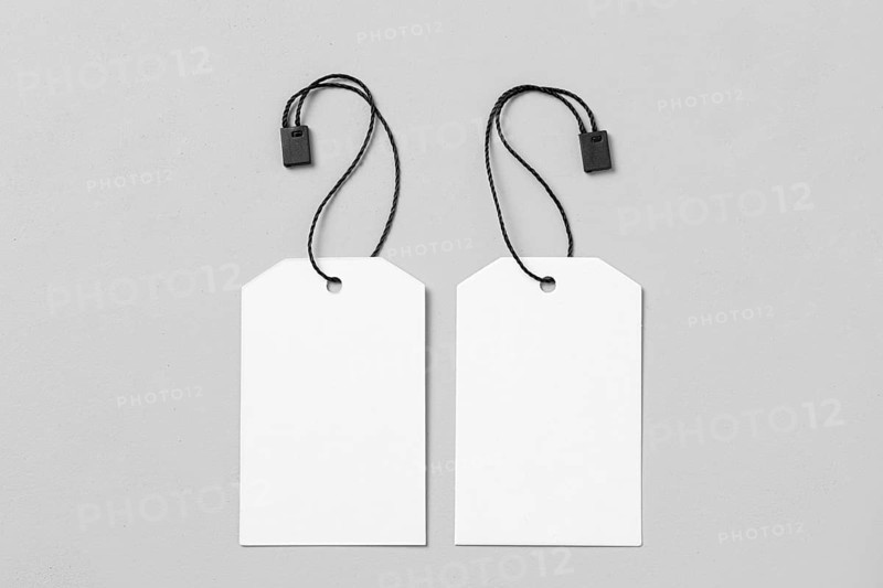 White empty labels arrangement white background 1. Resolution and high quality beautiful photo