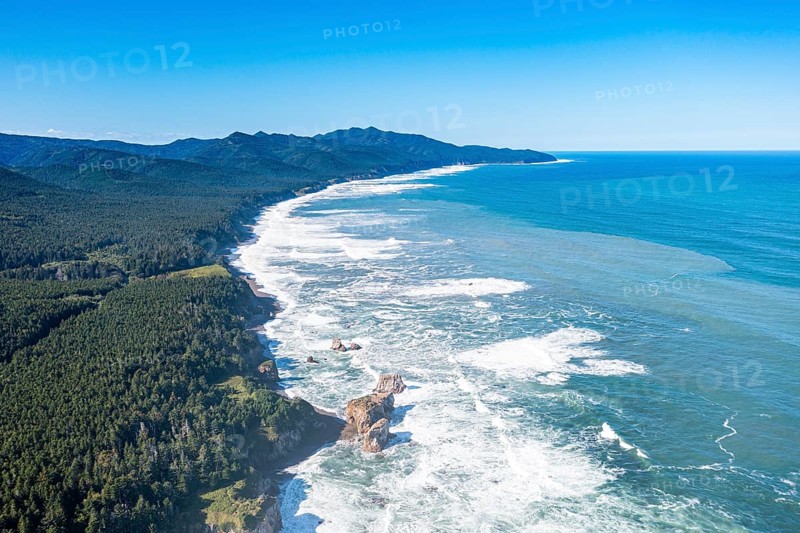 Aerial of the coastline of Cape giant