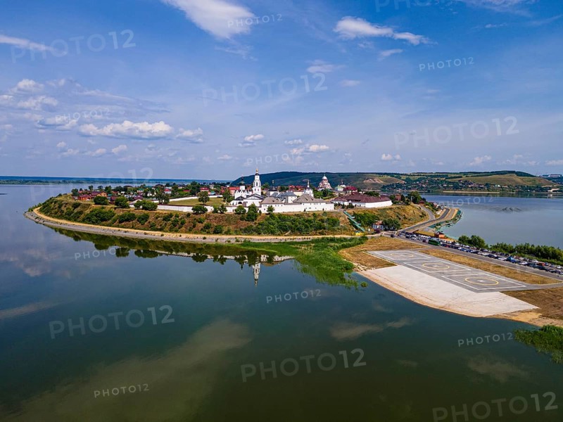 Aerial of the Unesco site Sviyazhsk