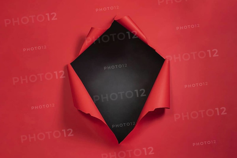 Front view tear paper