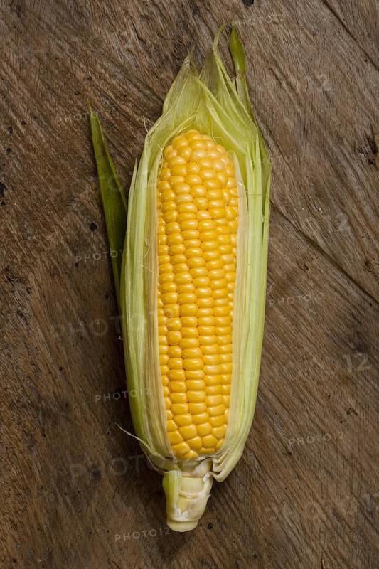 Top view corn with wooden background. Resolution and high quality beautiful photo