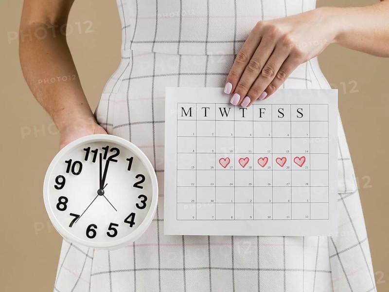 Medium shot time month period calendar