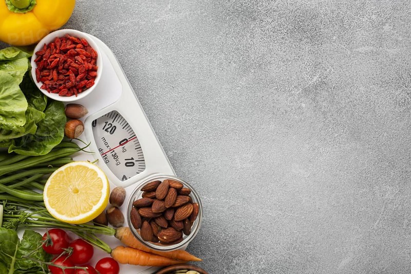 Slate background with scale copy space. Resolution and high quality beautiful photo