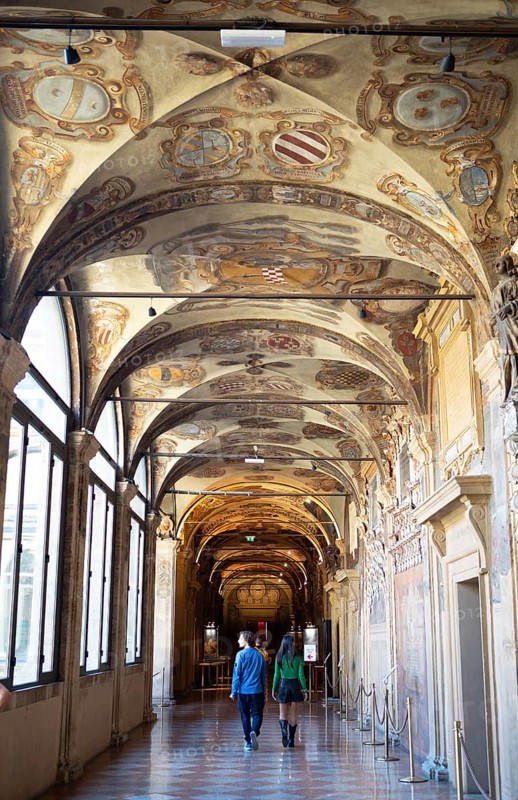 Portico in the Biblioteca Comunale dell'Archiginnasio