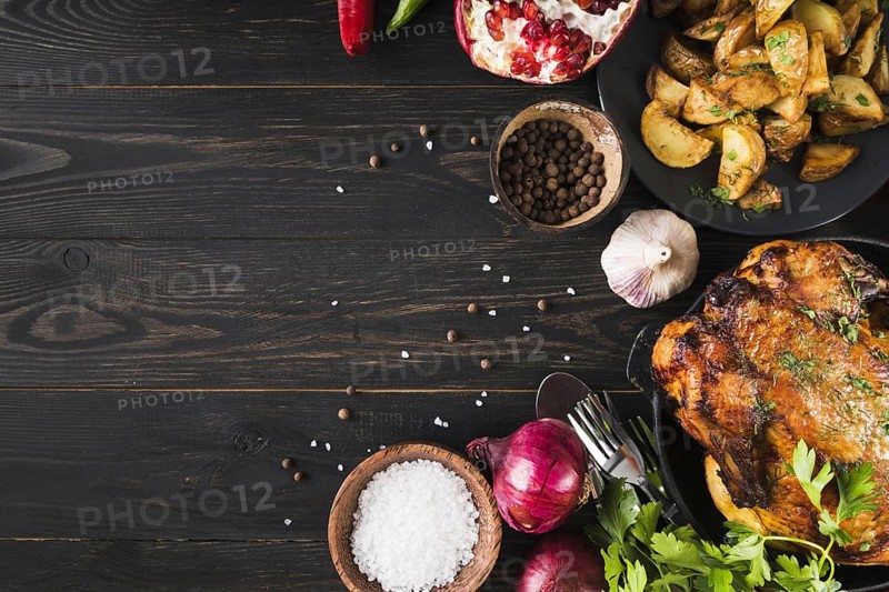 Delicious thanksgiving food frame