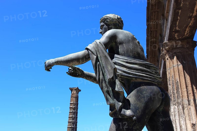 Statue of Apollo at the 120 BC Temple of Apollo dedicated to the Greco-Roman god