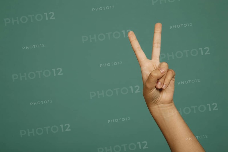 Victory hand gesture. Resolution and high quality beautiful photo