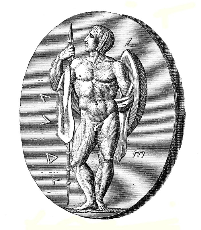 Armed warrior from Sparta