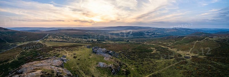 Sunset over Haytor Rocks