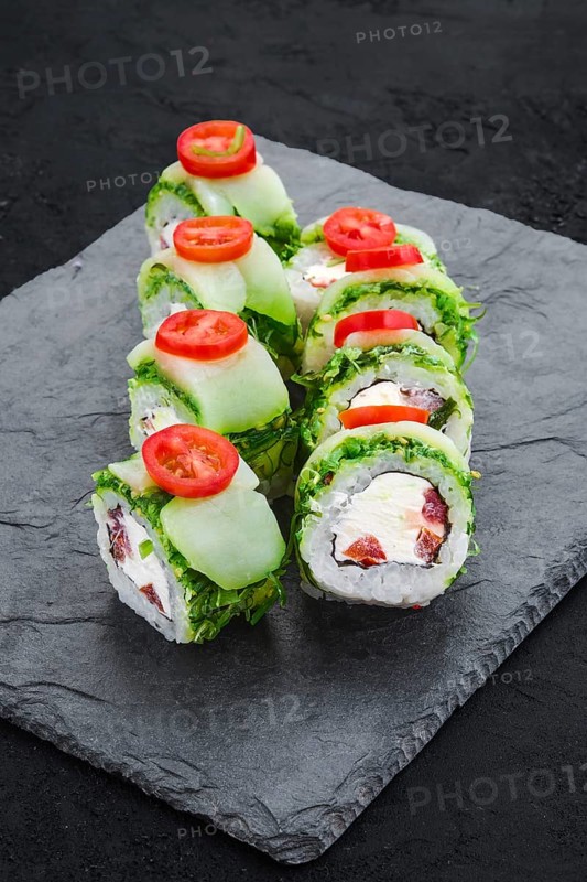Rolls with tuna and chukka salad