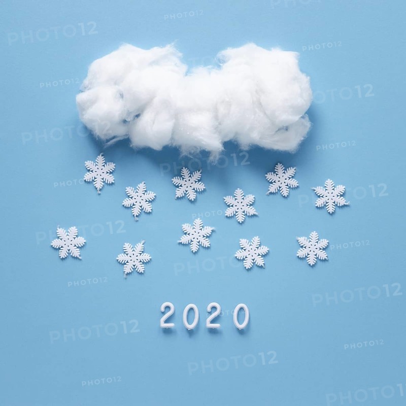 Hand made snowflakes cloud