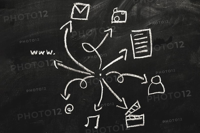 Web icon set drawn chalkboard with white chalk 1. Resolution and high quality beautiful photo
