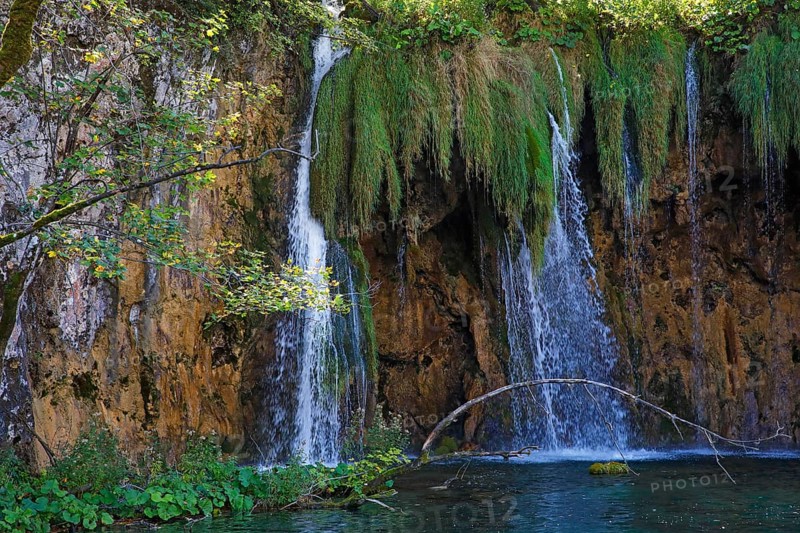 Waterfall in Plitvice Lakes National Park