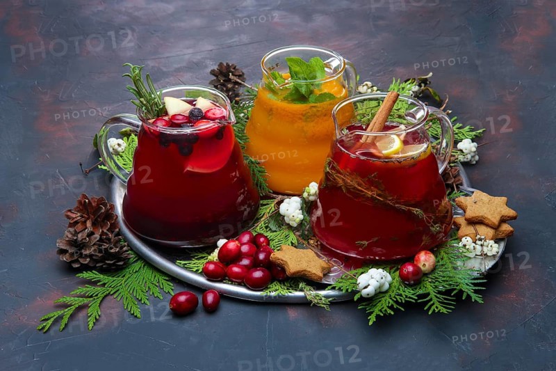 Christmas holiday hot drinks