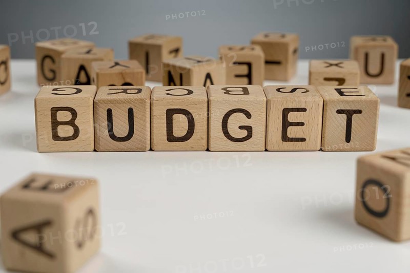 High angle budget wooden blocks