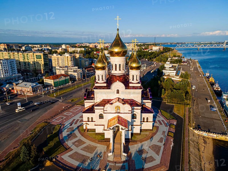 Aerial of the Cathedral of the Archangel
