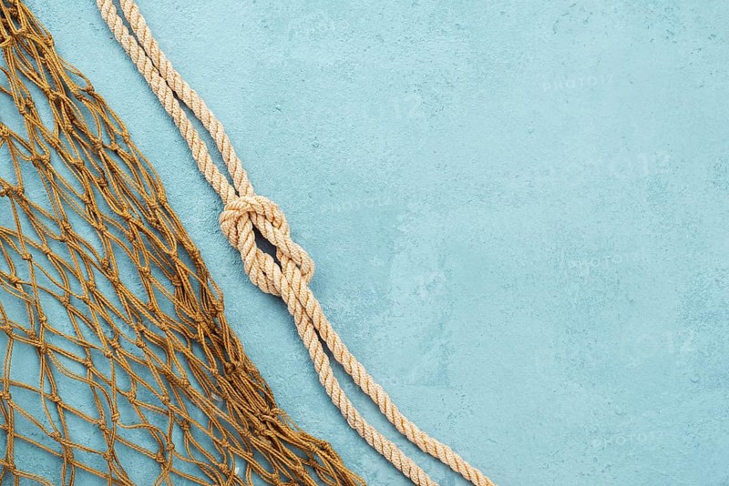Nautical rope fish net