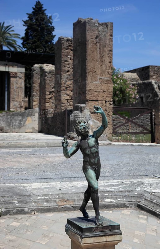 House of the Faun with bronze statue of a dancing faun