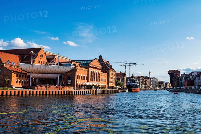 Hanseatic league houses on the Motlawa river