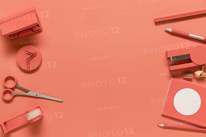 Composition stationery supplies pink color