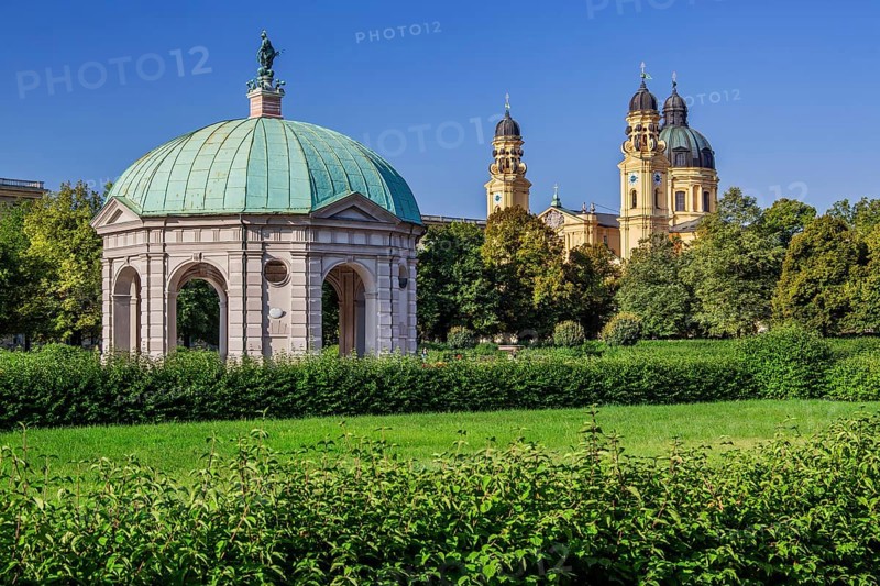 Court Garden with Diana Temple and Theatine Church