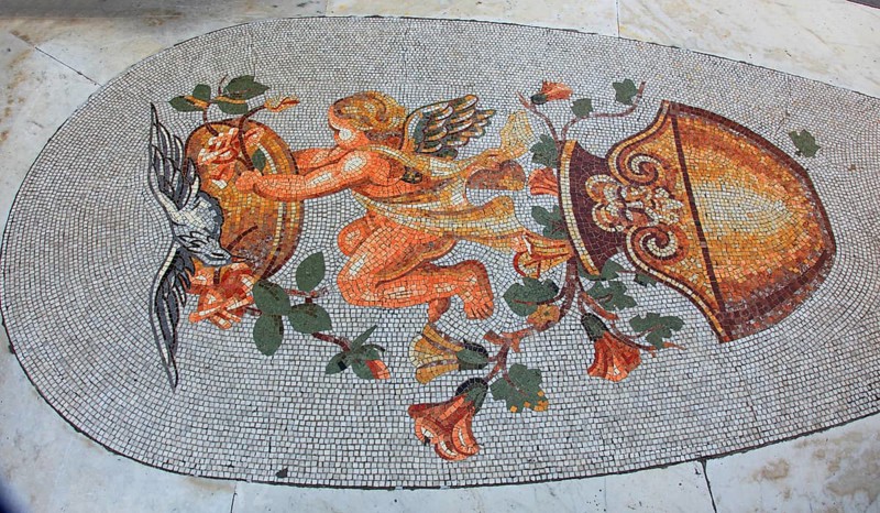 Mosaic on the floor