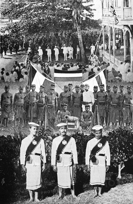 The German South Seas passed into enemy hands without a fight in 1914. Samoa and German New Guinea had only a small native Schutztruppe