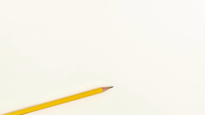 Flat lay back school pencil
