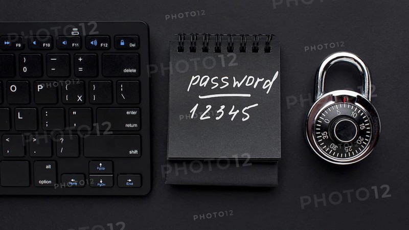 Top view lock with password keyboard. Resolution and high quality beautiful photo