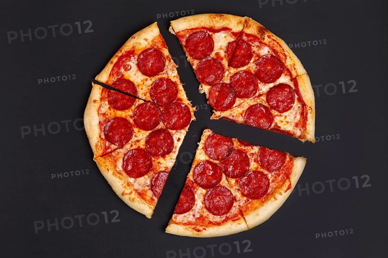 Pizza pepperoni with chili jalapeno pepper