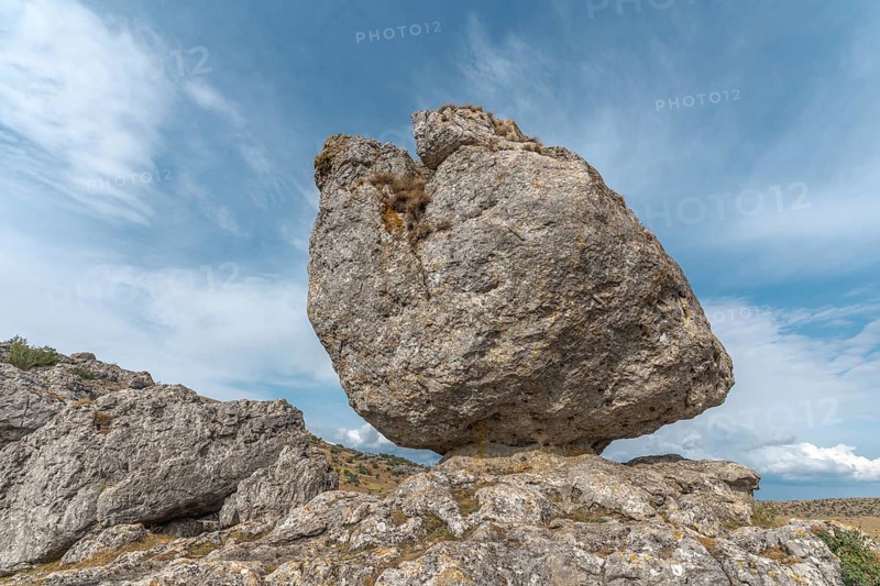 Strangely shaped rocks in the chaos of Nimes le Vieux in the Cevennes National Park. Unesco World Heritage. Fraissinet-de-Fourques