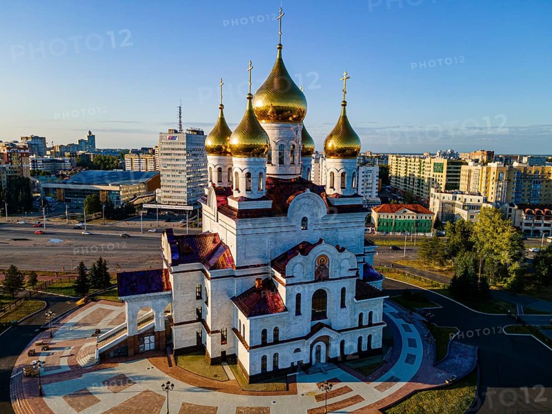 Aerial of the Cathedral of the Archangel