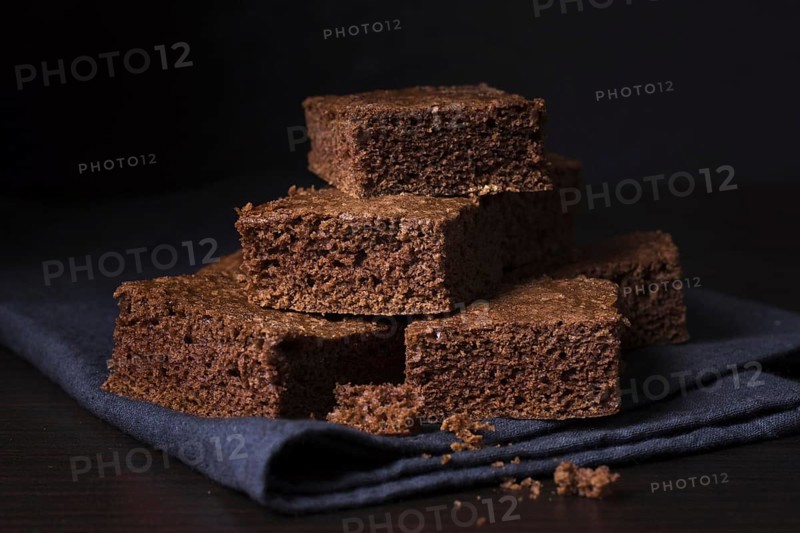Close up delicious chocolate brownies