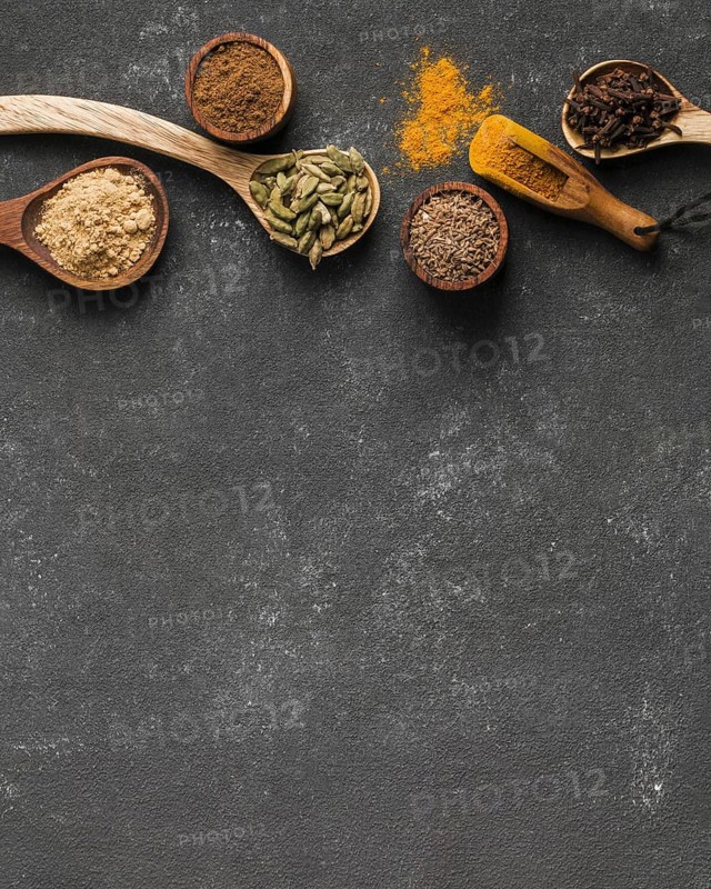 Top view spices frame with copy space. Resolution and high quality beautiful photo