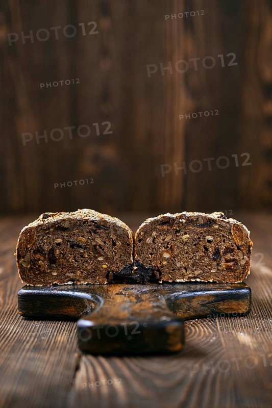 Artisan rye bread with dried apricots