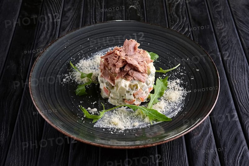 Variation of olivier salad