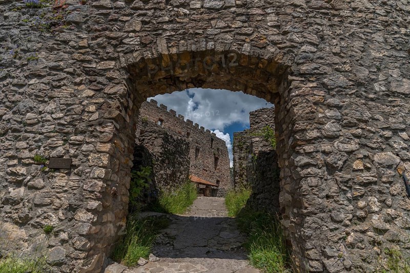 Entrance gate to the medieval castle ruins of Eisenberg