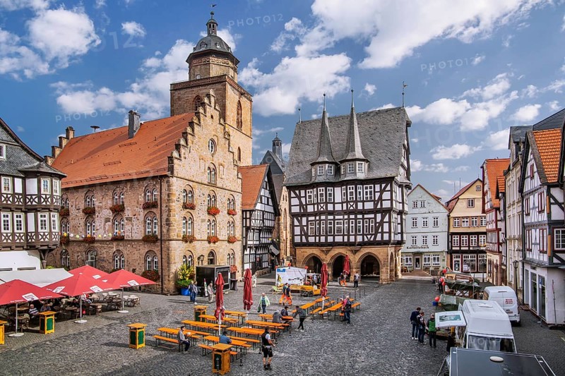 Market square with wine house