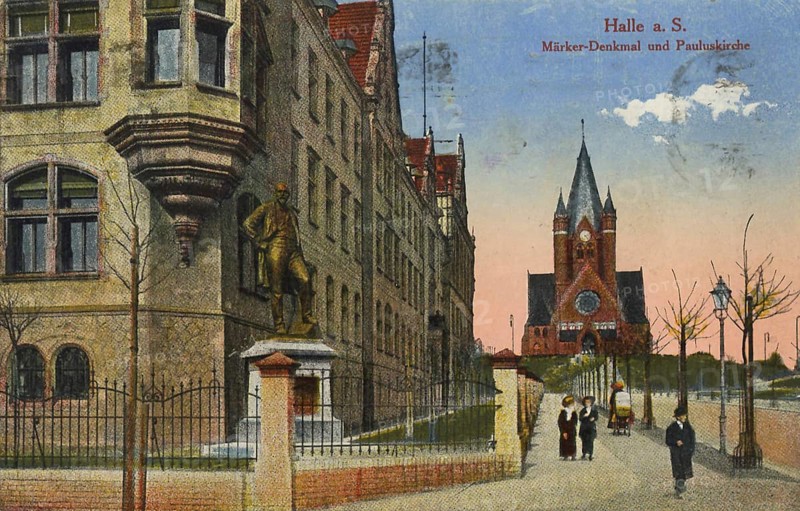 Maerker Monument and St. Paul's Church in Halle an der Saale