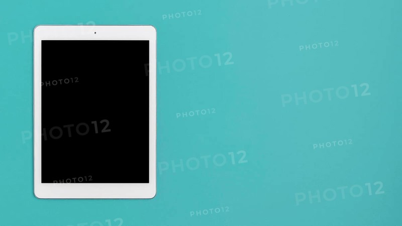 Top view tablet table with copy space. Resolution and high quality beautiful photo