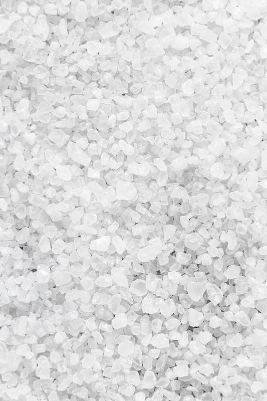 Flat lay natural salt concept