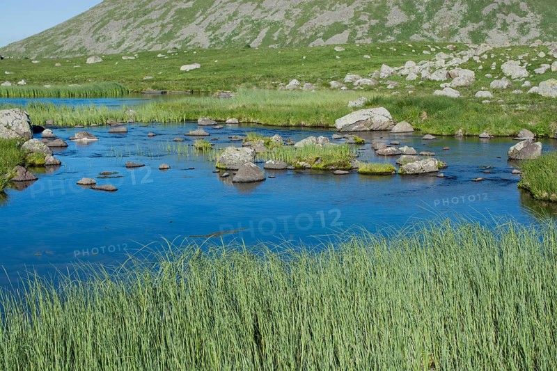 Highland lake in green natural background in Artvin province of Turkey