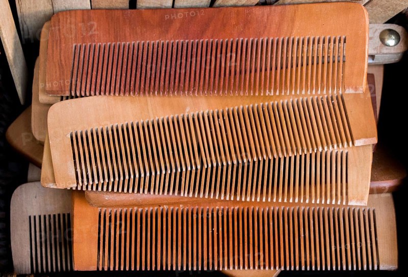 Old style hair comb made of wood