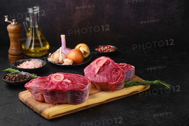 Raw beef shank cross cut