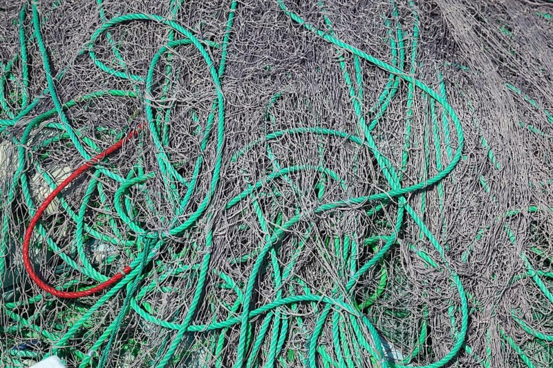 Fishing nets in the dhow port of Al Khor