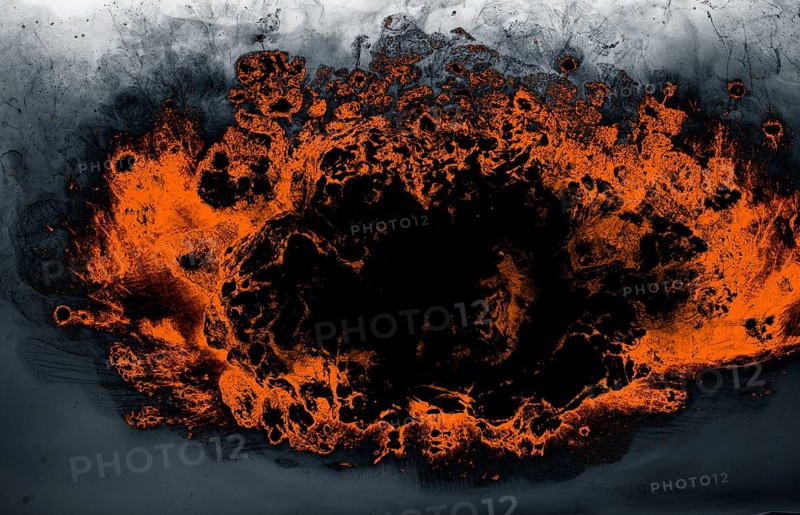 Coffe slowly dissolve in the hot water