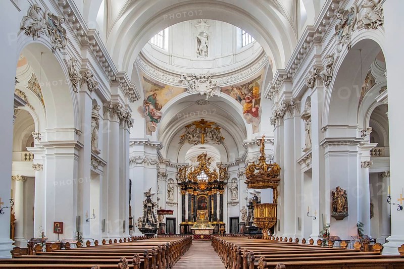 Interior in St. Salvator Cathedral