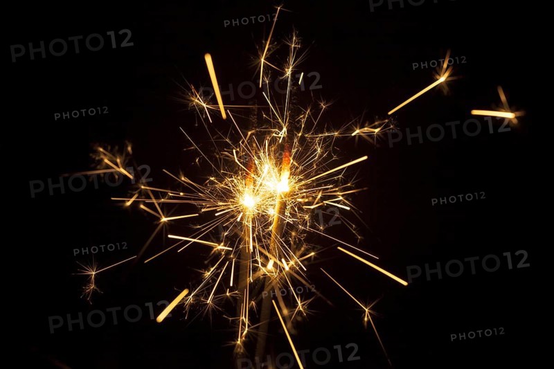 Decorative sparklers with sparks