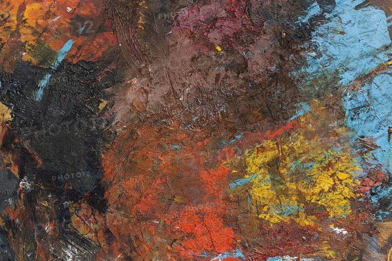 Flat lay artistic copy space abstract painting