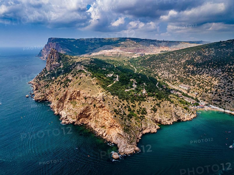 Aerial of the bay of Balaklava